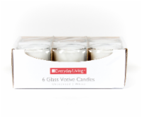 Everyday Living® Unscented Glass Votive Candles - White Perspective: Main