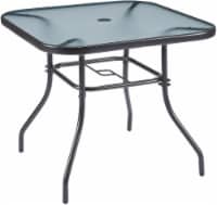 HD Designs Outdoors Orchards Square Glass Top Dining Table - Black Perspective: Main
