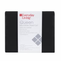 Everyday Living® Microfiber Sheet Set - Jet Black Perspective: Main