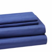 Everyday Living®  Microfiber Striped Sheet Set - Twilight Blue Perspective: Main