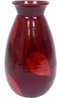 HD Designs Autumn Leaves Bamboo Vase - Burgundy Perspective: Main