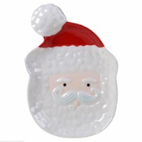 Holiday Home Reindeer Games Santa Shaped Appetizer Plate Perspective: Main