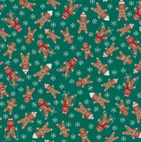 Lintex Vinyl Tablecloth - Gingerbread Print Perspective: Main