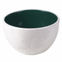 Holiday Home Ceramic Cereal Bowl - Green/White Perspective: Main