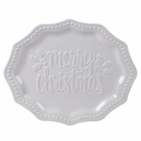 Holiday Home Home for Christmas Merry Christmas Oval Serve Platter Perspective: Main