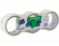 Office Works Packaging and Shipping Tape - 3 Pack - Clear