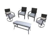 HD Designs Outdoors Patio Furniture Greyson Wicker Dining Set Perspective: Main