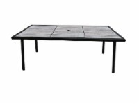 HD Designs Outdoors Patio Furniture Greyson Rectangular Big Tile Top Dining Table