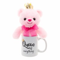 Holiday Home Valentine's Bear with Crown in Mug Perspective: Main