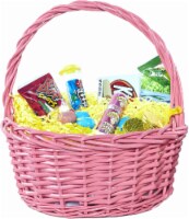 Holiday Home Willow Easter Basket - Pink Perspective: Main
