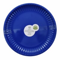 HDO Recycled Paper Plate Style Dinner Plates - Blue Perspective: Main