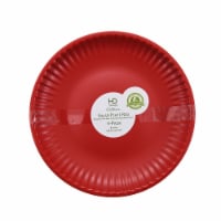 HDO Recycled Paper Plate Style Salad Plates - Red Perspective: Main