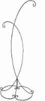 The Joy of Gardening Curved Double Plant Hanger - Black Perspective: Main