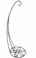 The Joy of Gardening® Curved Plant Hanger - Black Perspective: Main