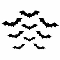Holiday Home Giant Garage Door Silhouette Bats Decor - Black Perspective: Main