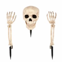 Holiday Home Buried Skeleton Yard Stakes - White Perspective: Main