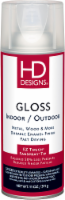 HD Designs® Indoor/Outdoor Gloss Spray Paint - Clear Perspective: Main