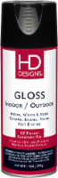 HD Designs Indoor/Outdoor Gloss Spray Paint - Black Perspective: Main