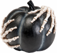 Holiday Home® Pumpkin with Skeleton Hands - Black/White Perspective: Main