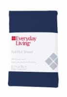 Everyday Living® Cotton/Polyester 200 Thread Count Flat Sheet - Estate Blue Perspective: Main