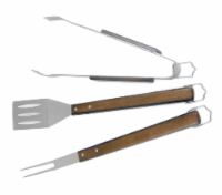 HD Designs Outdoors Wood Handle Barbeque Tool Set - Espresso/Silver Perspective: Main