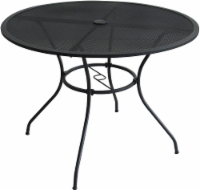 HD Designs Outdoors Taylor Round Mesh Top Dining Table - Black Perspective: Main