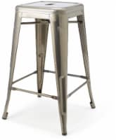 HD Designs Metal Bar Stool - Silver