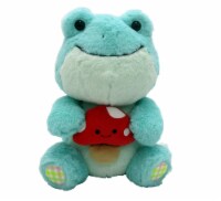 Holiday Home 12" Frog Holding Mushroom Plush Perspective: Main