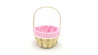 Holiday Home Print Lined Easter Basket - Pink