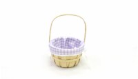 Holiday Home Print Lined Basket - Purple