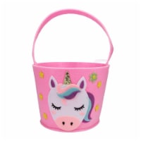 Holiday Home Pink Unicorn Felt Basket