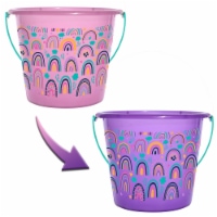 PTI Group Jumbo Color Changing Round Plastic Bucket - Pink/Purple Perspective: Main