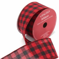 Holiday Home Buffalo Plaid Ribbon 1 Count Perspective: Main