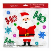 Holiday Home® Christmas Santa Gel Window Clings Perspective: Main