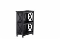 EL2 by Everyday Living Wooden 3-Tier X-Frame Black Bookcase