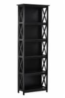 EL2 by Everyday Living Wooden 6-Tier X-Frame Black Bookcase
