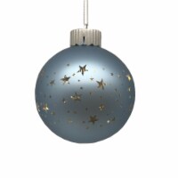 Holiday Home Lighted Christmas Ornament with Stars - Blue Perspective: Main