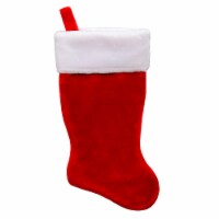 Holiday Home Deluxe Plush Stocking - Red/White Perspective: Main