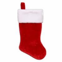 Holiday Home Deluxe Plush Stocking - Red/White Perspective: Main