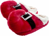 Holiday Home Adult Santa Slippers - Red Perspective: Main