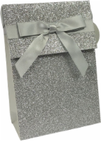 Holiday Home Glitter Gift Card Holder - Silver Perspective: Main