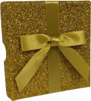 Holiday Home Glitter Gift Card Box - Gold Perspective: Main