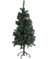Holiday Home Oregon Fir Christmas Tree with Multi-Colored Lights Perspective: Main