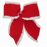 Holiday Home Miniature Velvet and Chenille Bows - Red/White Perspective: Main