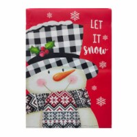 Holiday Home Let it Snow Suede Garden Flag Perspective: Main