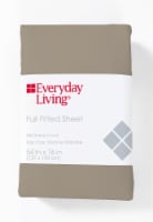 Everyday Living Cotton/Polyester 200 Thread Count Fitted Sheet - Cobblestone Perspective: Main