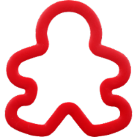 Holiday Home Grippy Gingerbread Cushioned Cookie Cutter - Red