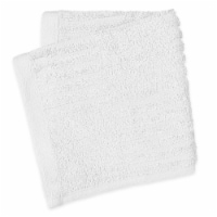 Everyday Living White Texture Washcloth Perspective: Main