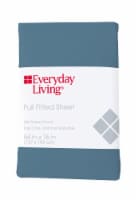 Everyday Living® Cotton/Polyester 200 Thread Count Fitted Sheet - Provincial Blue Perspective: Main
