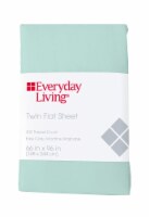 Everyday Living® 200 Thread Count Flat Sheet - Bleached Aqua Perspective: Main